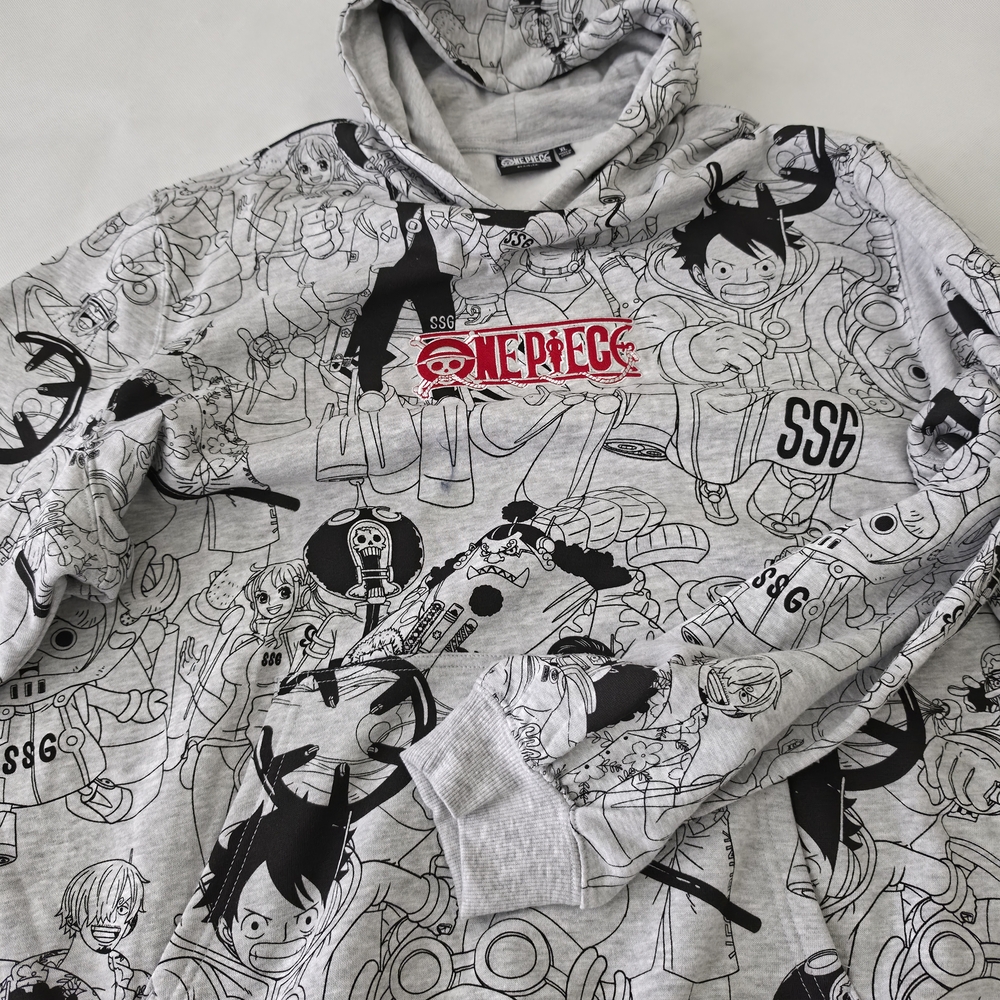 Onepiece Graphic Men’s Hoodie - Light Gray - Picture 4 of 6